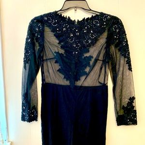 COPY - Andrea & Leo Black Sheer Beaded Designer Couture Romper Size 10